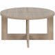 Table basse ronde - TIKA - Chene - Sur pieds - 82 x 82 x 42 cm