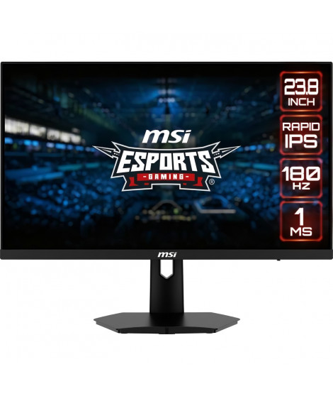 Écran PC Gamer plat - MSI - Optix G244F E2 - 24 FHD - Dalle Fast IPS - 180Hz - 1ms - Adaptive Sync