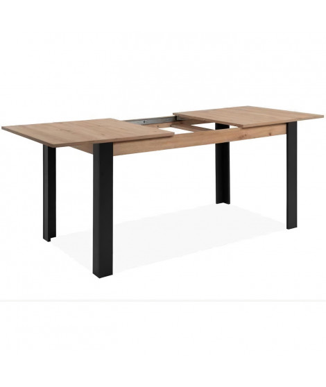 Table a manger extensible - 150-200 x 75 x 80 cm - chene noir - TOLOSA