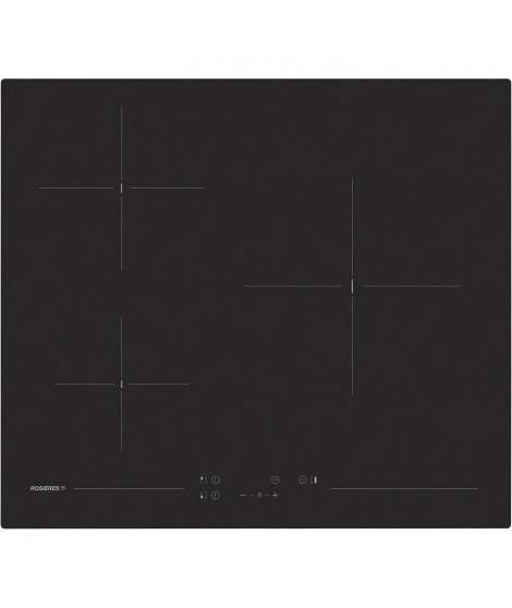 Table de cuisson vitrocéramique - ROSIERES - 3 feux - 5500 W - Commandes tactiles - 59 x 52 cm - RKD73CT