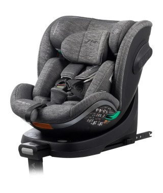 Siege auto - BABYAUTO - SCUDDA GREY DOBBY - De la naissance a 12 ans - 0-36 kg - I-Size - ISOFIX - Pivotant 360° - ECE R129
