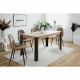 Table a manger extensible - 150-200 x 75 x 80 cm - chene noir - TOLOSA