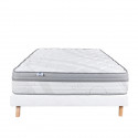LUXURY LITERIE - Ensemble matelas + sommier - RELAXATION - 140 x 190 cm - Tapissier - Ferme  - Face été/hiver