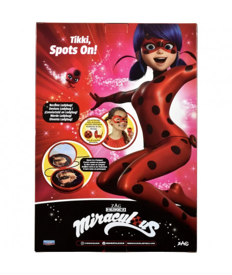 Déguisement Ladybug - Masque Yoyo Miroir Boucles d'oreilles Kwami Tikki - BANDAI - Miraculous Ladybug - Set de transformation