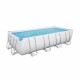 Kit Piscine hors-sol tubulaire BESTWAY - Power Steel - 549 x 274 x 122 cm - Rectangulaire (Filtre a cartouche, échelle, bâche)