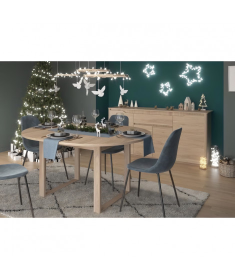 Ensemble buffet et table ronde extensible - BETTY - Chene - PARISOT