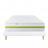 LUXURY LITERIE - Ensemble matelas + sommier - ReVERIE - 140 x 190 cm - Tapissier - Ferme  - Face été/hiver