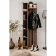 Vestiaire avec miroir - MEDAN 42A - Anthracite / Chene artisan - 80 x 190 x 37 cm