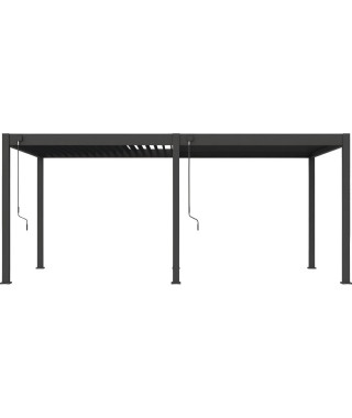 Pergola - Aluminium - OMBREA - Bioclimatique - Anthracite - 3x6 m