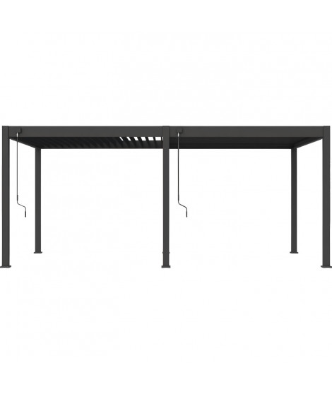 Pergola - Aluminium - OMBREA - Bioclimatique - Anthracite - 3x6 m