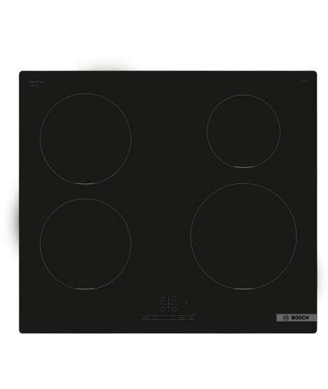 Table de cuisson a induction - BOSCH SER4 - 4 foyers - 4600 W - 59,2 x 52,2 cm - PUE611BB5H - Noir