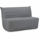 Banquette BZ 2 places BECCI - Tissu gris - Matelas Bultex - L142 x P101 x H95cm - Fabrication française