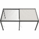 Pergola - Aluminium - OMBREA - Bioclimatique - Anthracite et lames blanches - 3x6 m