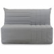 Banquette BZ 2 places BECCI - Tissu gris - Matelas Bultex - L142 x P101 x H95cm - Fabrication française