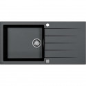 Evier a encastrer - Granit - Noir - 1 grand bac - 100 x 50 cm - CADIT - STRADOUR