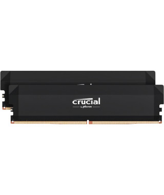 CRUCIAL Mémoire RAM DDR5 PRO - Overclocking Edition - Kit 64GB (2 x 32GO) - 6000 MT/s - CL40 - UDIMM - Noir