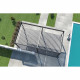 Pergola - Aluminium - OMBREA - Bioclimatique - Anthracite et lames blanches - 3x6 m