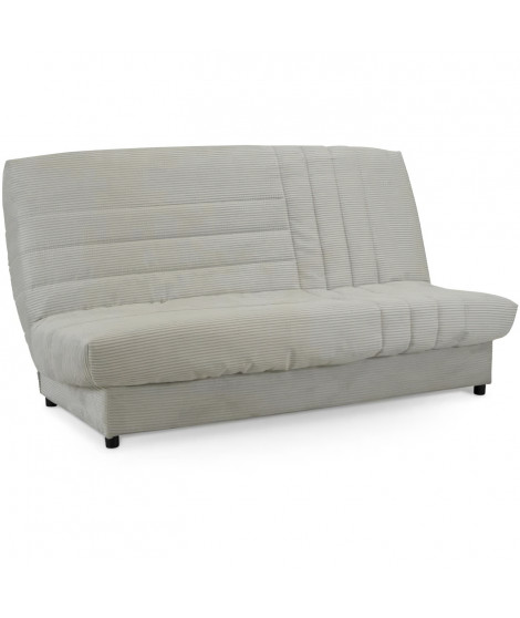 Clic-clac - BEIJA  - 3 places - Velours côtelé beige - 130 x 190 x13 cm
