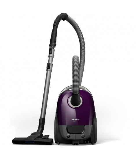 Aspirateur Traineau avec sac - PHILIPS - XD3100/06 - 900 W - 79 dB - Violet