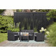 Salon de jardin en résine imitation rotin tressé - Noir - Avec table basse - KETER - 4 personnes - MARIE