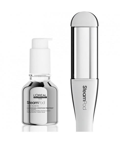 SteamPod 4 - Lisseur boucleur vapeur professionnel - L'OREAL PROFESSIONNEL - 3 Températures - Outil + Soin Lissant Concentré