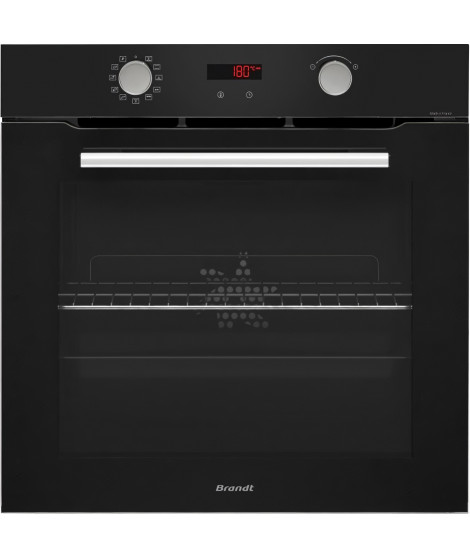 Four multifonction encastrable - Pyrolyse - BRANDT - BXP5521B - Noir - Porte froide - 59,2 x 59,2 x 60,8 cm