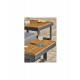 Salon bas de jardin - Aluminium - DCB GARDEN - 5 places - Gris anthracite et bois d'acacia - MIYAKO