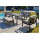 Salon de jardin - Gris Anthracite - Aluminium - 6 places - CAYENNE - DCB GARDEN