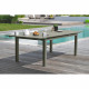Table de jardin extensible rectangulaire - Kaki - Structure aluminium - 8 a 12 personnes - MIAMI - DCB GARDEN