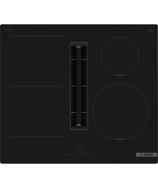 Table de cuisson a induction aspirante - BOSCH - 4 foyers - 52,2 x 59,2 x 22,9 cm - PVS611B16E - Noir
