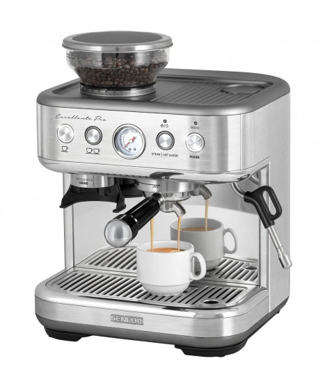 Machine a expresso - SENCOR - SES 6010SS - 15 bars - Broyeur a café - 250 g de grains - Inox