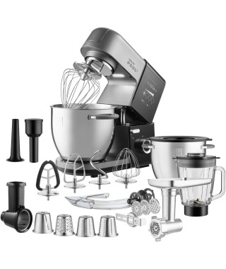 Robot pâtissier multifonction - SENCOR - STM 8970 PAUL 3 - 1800 W - Noir / Acier
