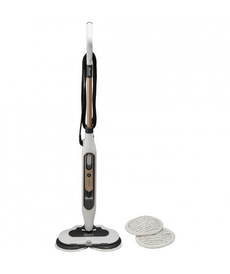 SHARK S8201EU Steam Mop - Balai Vapeur Automatique - 2 tampons rotatifs - 3 réglages vapeur - Elimine taches et saleté