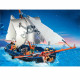 PLAYMOBIL 5810 Chaloupe pirates, avec canon et flotte dans l'eau, 84 pieces, Des 4 ans