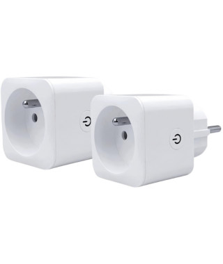 Lot de 2 prises connectées Wi-Fi + BT - KONYKS - Priska FR Dual Pack - 16 A - Avec compteur de consommation