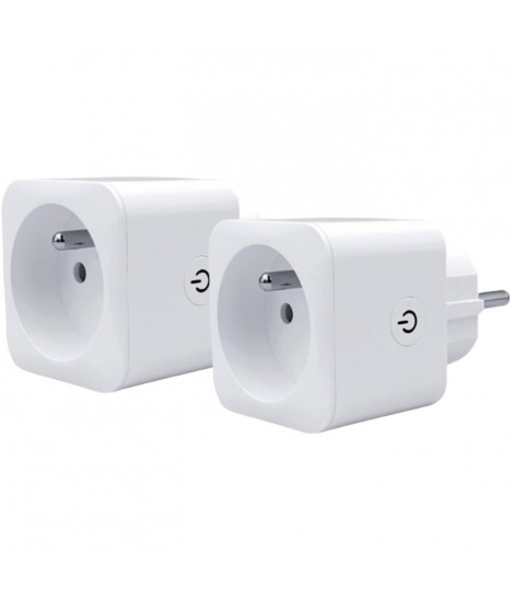 Lot de 2 prises connectées Wi-Fi + BT - KONYKS - Priska FR Dual Pack - 16 A - Avec compteur de consommation