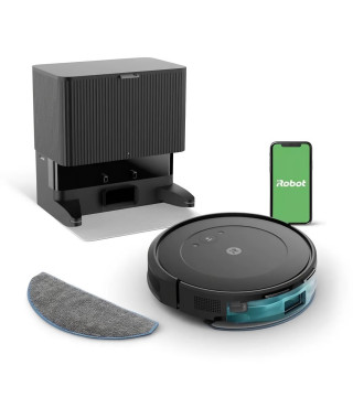 iRobot Roomba Combo 2 Essential - Robot Aspirateur Laveur 2-en-1 avec Systeme d'autovidage - Recharge et Reprise du Travail