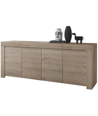 Buffet - FAENZA - 4 portes - Chene clair - 210 x 42 x 81 cm