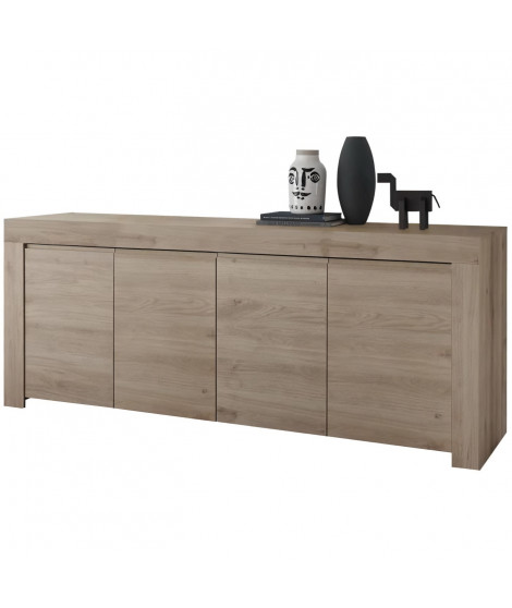 Buffet - FAENZA - 4 portes - Chene clair - 210 x 42 x 81 cm