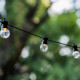 PARTY CLEAR SOLAR Guirlande lumineuse solaire - 10 globes transparents - LED blanc chaud - 5.90m - 8 modes
