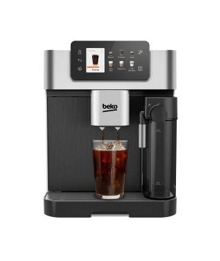Machine a café avec broyeur - BEKO - CEG7348X - 1350 W - 250g de grains - Noir / Silver