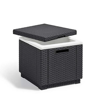 Keter Pouf de rangement Cube Graphite 213816 422801