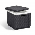 Keter Pouf de rangement Cube Graphite 213816 422801