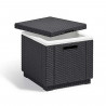 Keter Pouf de rangement Cube Graphite 213816 422801