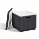 Keter Pouf de rangement Cube Graphite 213816 422801