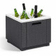 Keter Pouf de rangement Cube Graphite 213816 422801
