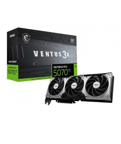 Carte graphique - MSI - GeForce RTX 5070 Ti VENTUS 3X OC - 16 Go