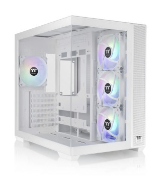 Boîtier PC - THERMALTAKE - View 380 TG ARGB Snow - Moyen tour - ATX - Verre trempé - Blanc