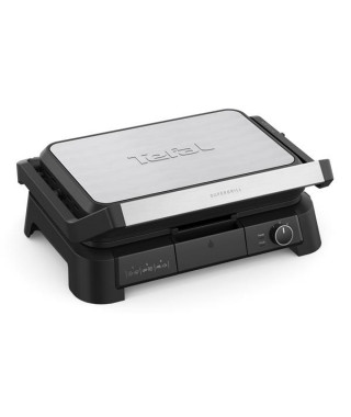 TEFAL - GRILL VIANDE  3EN1 XL 2000W TH° PLAQUE AMOVIBLE NOIR