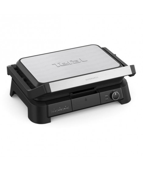 TEFAL - GRILL VIANDE  3EN1 XL 2000W TH° PLAQUE AMOVIBLE NOIR